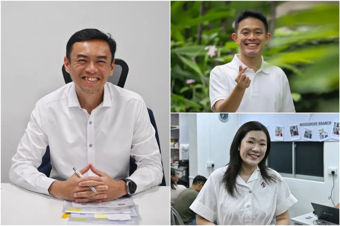 (Clockwise from left) Mr Wan Rizal Wan Zakariah, MP for Jalan Besar GRC; Mr David Hoe, MP for Jurong East-Bukit Batok GRC; and Ms Hany Soh, MP for Marsiling-Yew Tee GRC.