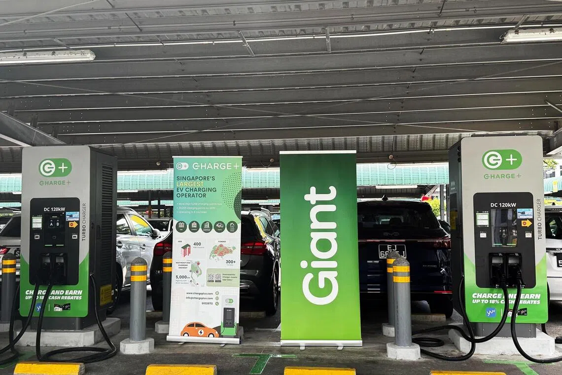 Charge+ has deployed 38 EV charging points across four properties in the Tampines Retail Park area.
