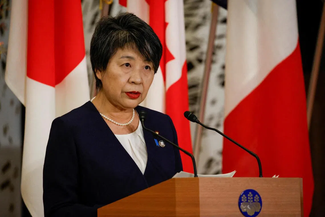 Ms Yoko Kamikawa said Japan was seeking a lifting of a Chinese ban on all Japanese seafood-related exports.
