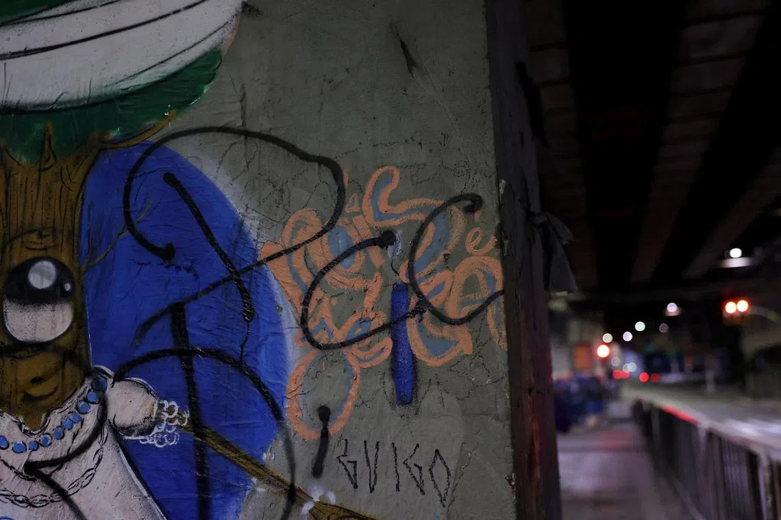 Graffiti reading \"PCC\", referring to Brazilian drug gang Primeiro Comando da Capital, is seen after U.S. Secretary of State Marco Rubio announced a policy to designate \"PCC\" and Comando Vermelho \"CV\" as foreign \"terrorist organizations\", in Sao Paulo, Brazil, May 31, 2026. REUTERS/Amanda Perobelli