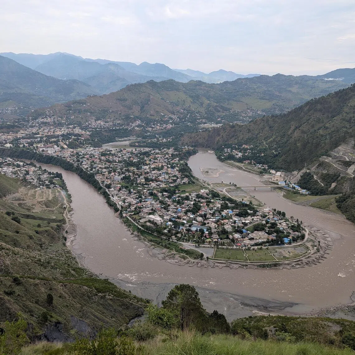 A view of Muzaffarabad, the capital of Pakistani-administered Kashmir, Pakistan, on July 15.