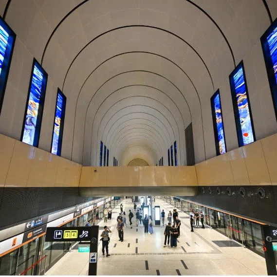 (Clockwise from left) The Keppel, Prince Edward Road and Cantonment MRT stations, which open on July 12, will feature large-scale art installations.