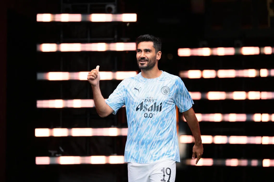 FILE PHOTO: Soccer Football - FIFA Club World Cup - Group G - Manchester City v Wydad Casablanca - Lincoln Financial Field, Philadelphia, Pennsylvania, U.S. - June 18, 2025 Manchester City's Ilkay Gundogan in the stands before the match IMAGN IMAGES via Reuters/Caean Couto/File Photo