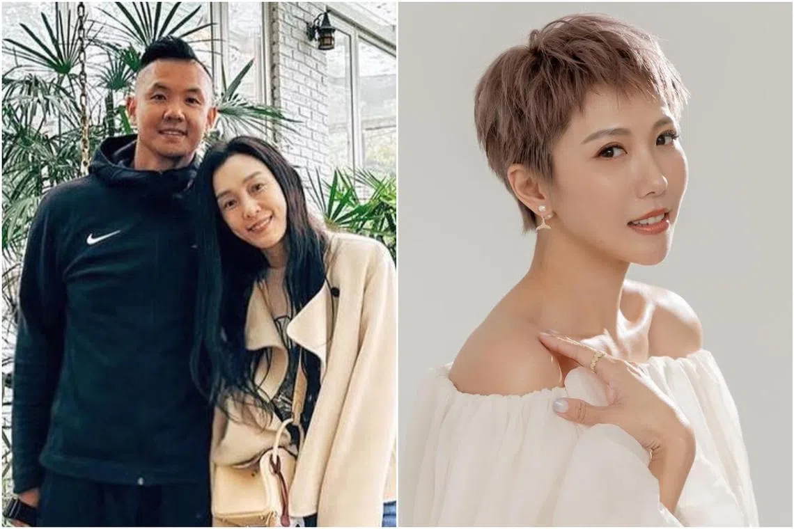 Taiwanese celebrity couple Blackie Chen and Christine Fan (left) are sueing singer Tina Chou, who has accused Chen of sexual harassment.