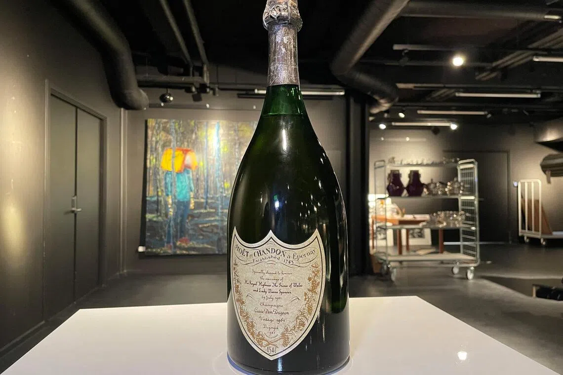 The bottles were created and labelled to mark the British royal wedding in 1981.