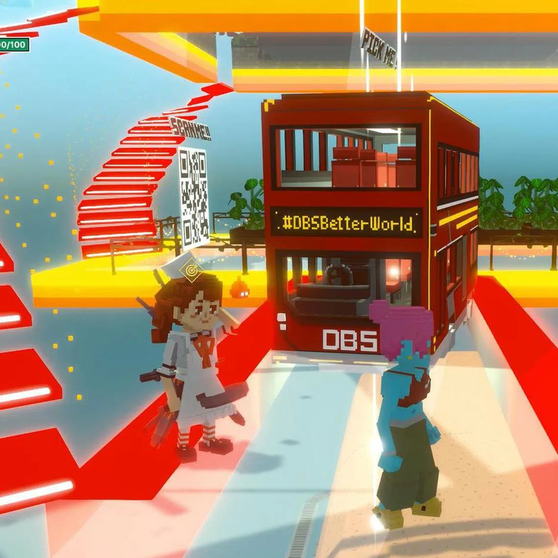 The first iteration of BetterWorld will allow users here to earn in-game rewards that can be redeemed via QR codes through the bank’s digibanking application, PayLah.