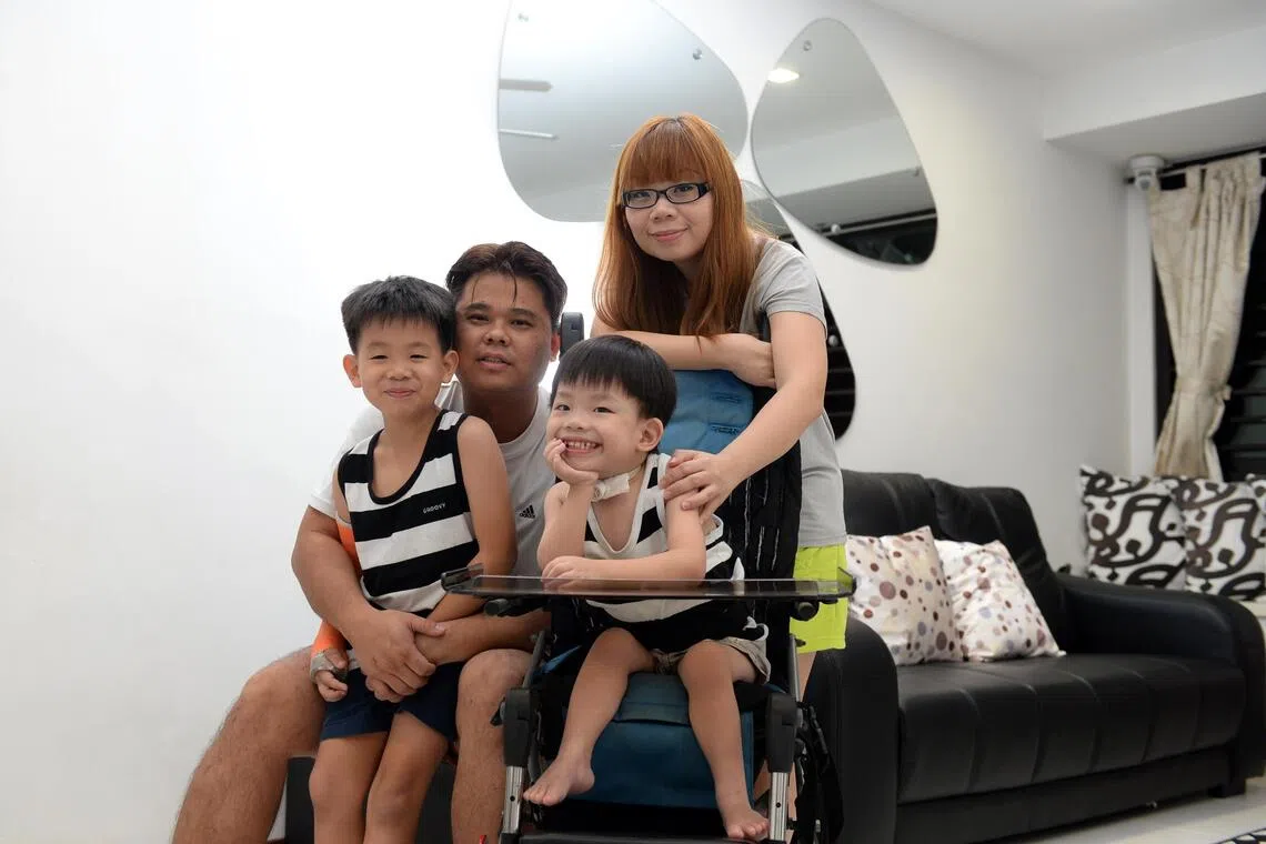 By the age of six, Jarren (in the wheelchair) had already been through 14 operations.