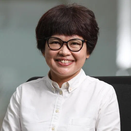 Industry leaders (clockwise from top left) Soo Mei May, Camellia Chan, Monica Divik Agarwal, Yap E Fang, Anupama Kannan and Tien Nguyet Long are working to close the AI gender gap. 