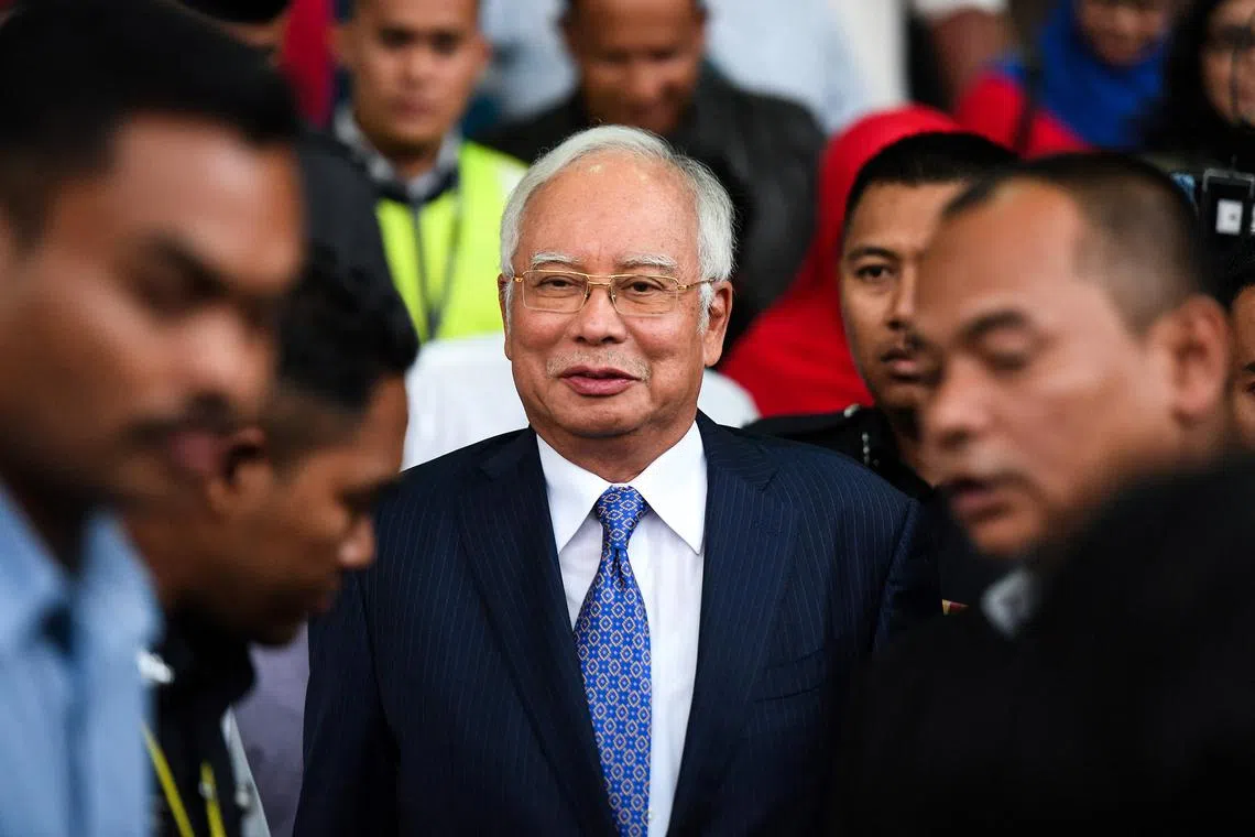 Najib Razak’s jail time was slashed to six from 12 years and his fine was reduced to RM50 million (S$14.2 million) from RM210 million.