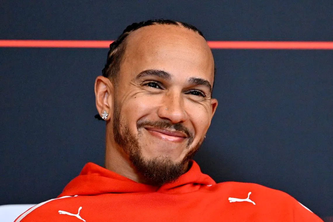 Ferrari's Lewis Hamilton during a press conference ahead of the Canadian Grand Prix on May 21.