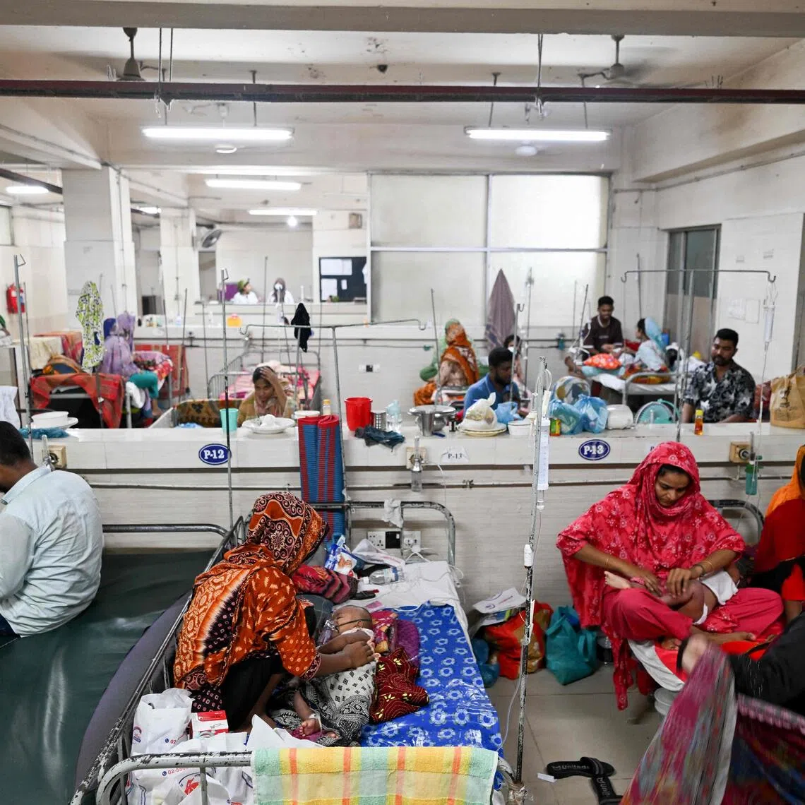 Children receive treatment for measles at Bangladesh Shishu Hospital & Institute in Dhaka.