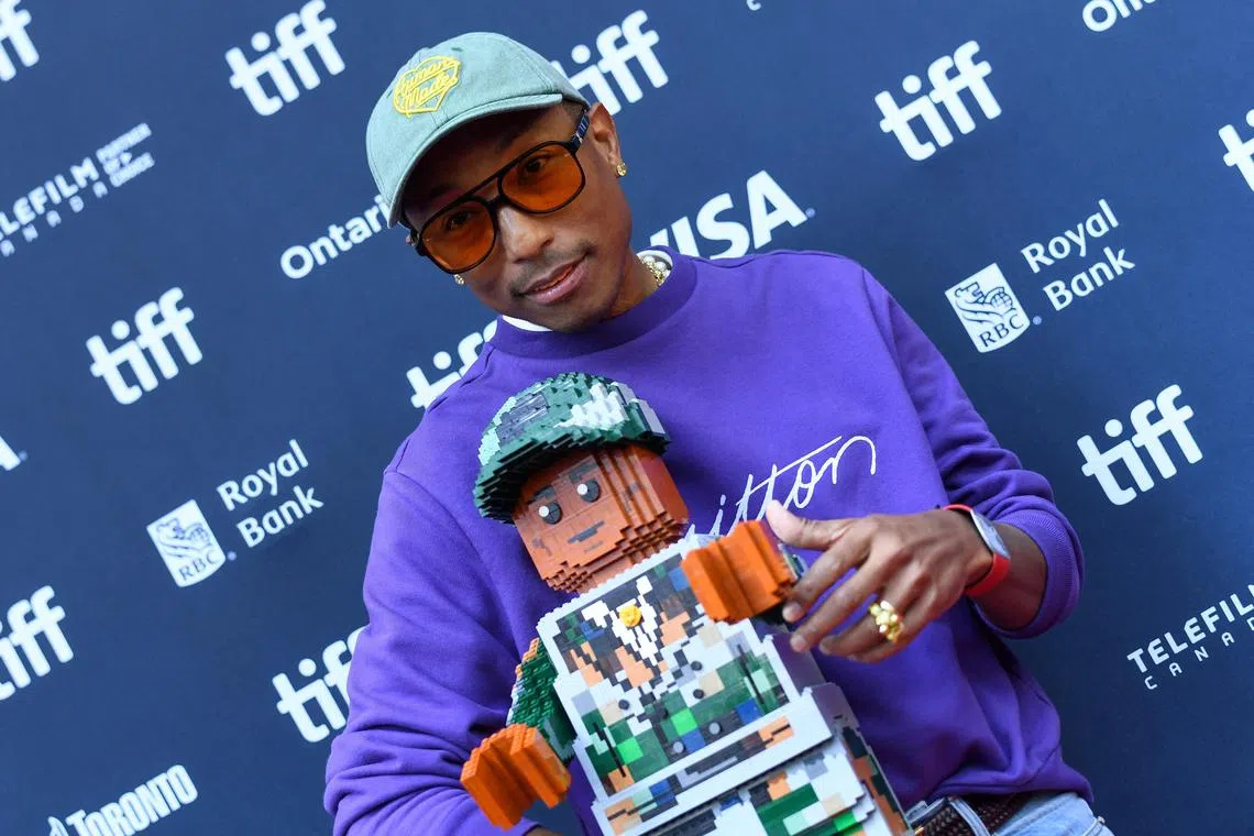Singer/songwriter Pharrell Williams attends the international premiere of Piece By Piece at the Princess of Wales Theater during the Toronto International Film Festival on Sept 10, 2024. 