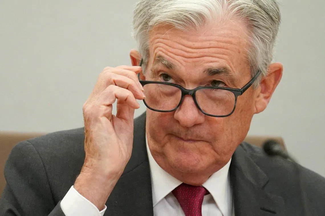 FILE PHOTO: Federal Reserve Chair Jerome Powell speaks in Washington, U.S., September 23, 2022. REUTERS/Kevin Lamarque/File Photo