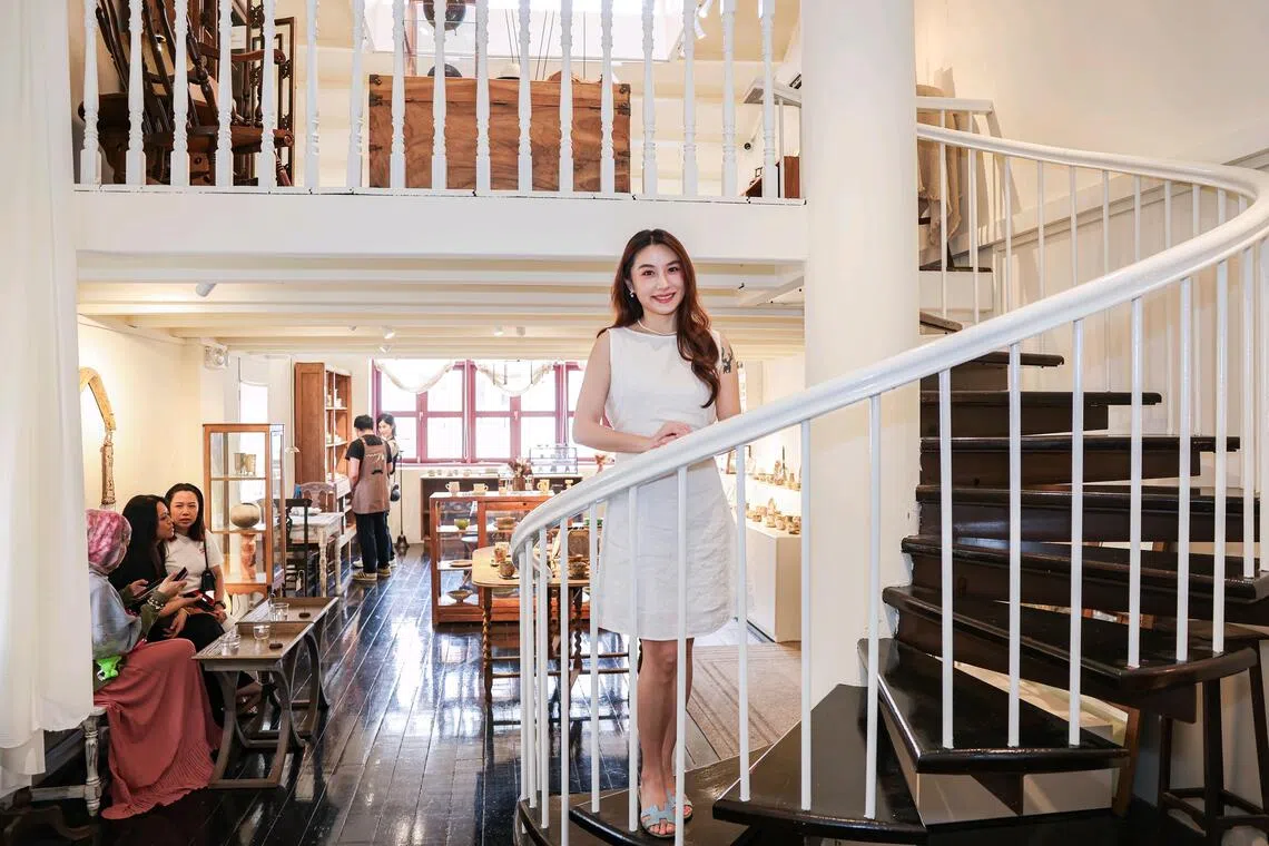 Mozmoji founder Olivia Zhang at her cosy ceramics gallery-cafe.