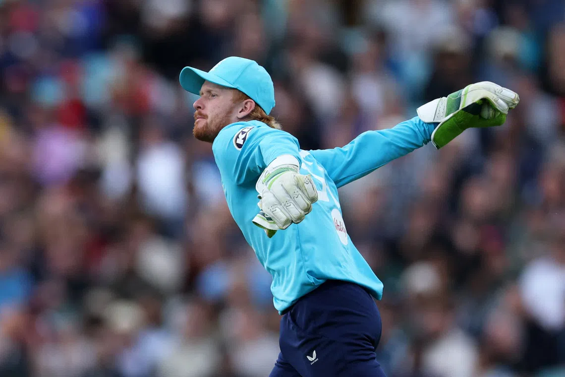 Cricket - Third One Day International - England v Sri Lanka - The Oval, London, Britain - September 27, 2026 England's Jordan Cox celebrates after taking a catch to dismiss Sri Lanka's Janith Liyanage Action Images via Reuters/John Sibley