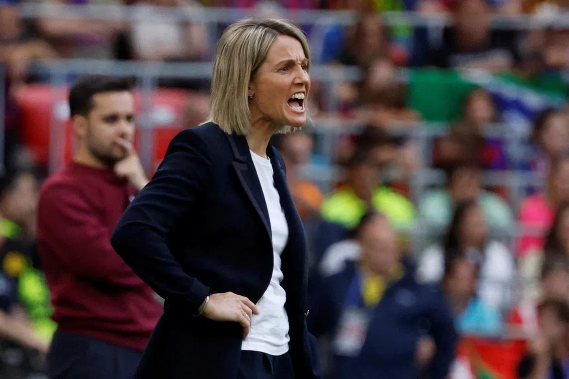 FILE PHOTO: Soccer Football - Women's Champions League - Final - FC Barcelona v Olympique Lyonnais - San Mames, Bilbao, Spain - May 25, 2024 Olympique Lyonnais coach Sonia Bompastor REUTERS/Vincent West/File Photo