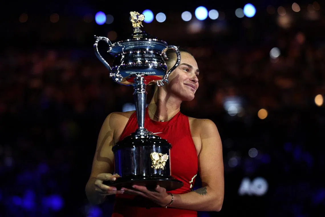 Belarus' Aryna Sabalenka is back in the winners' spotlight after defeating China's Zheng Qinwen to retain her Australian Open title. 
