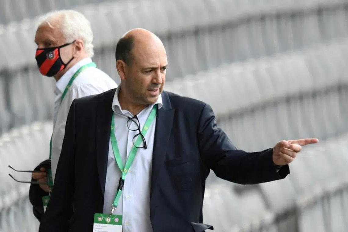 FILE PHOTO: Soccer Football - DFB Cup - Final - Bayern Leverkusen Training - Olympiastadion, Berlin, Germany - July 3, 2020   Bayer Leverkusen President Fernando Carro REUTERS/Annegret Hilse/File Photo
