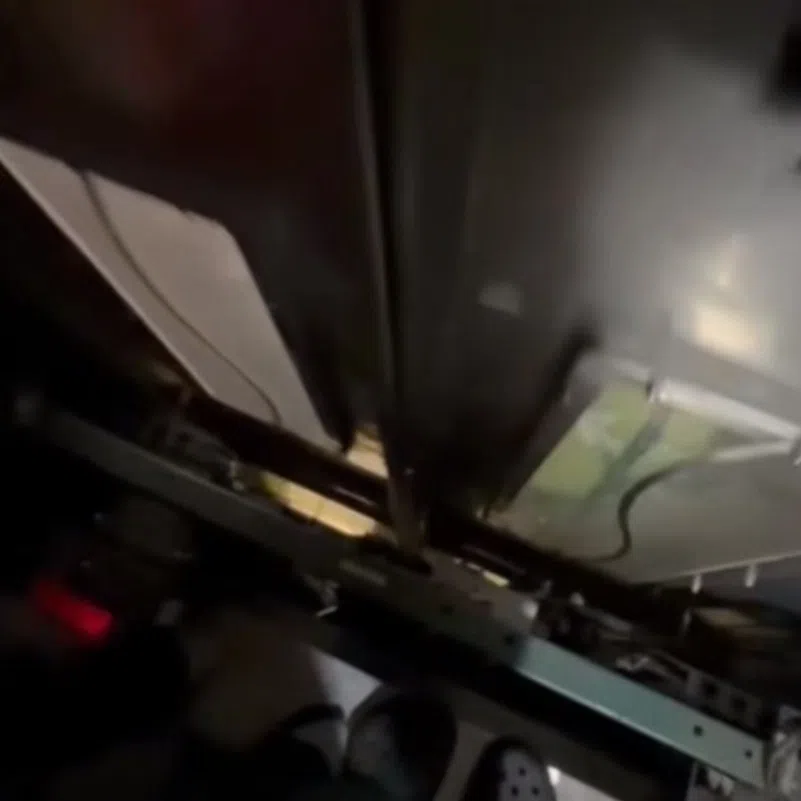 In a video posted on TikTok, a boy can be seen opening a lift door under maintenance.