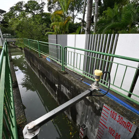 A water level sensor in a canal along Tanjong Katong Road South on Jan 14.