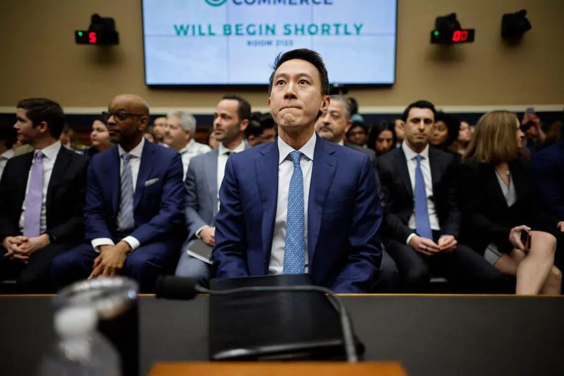 TikTok CEO Chew Shou Zi prepares to testify before the House Energy and Commerce Committee on March 23, 2023.