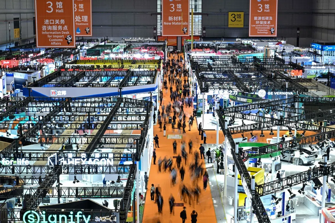Visitors attending the 8th China International Import Expo (CIIE) in Shanghai, China on Nov 7, 2025. 
