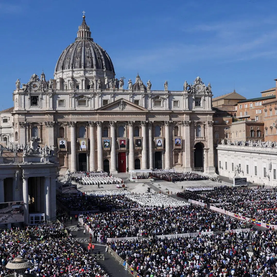 A general view of St. Peter's Square at the Vatican, October 19, 2025. REUTERS/Claudia Greco