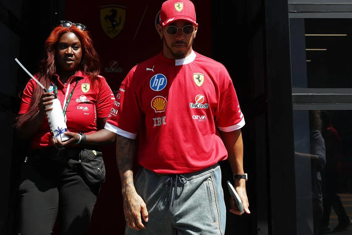 Formula One F1 - Emilia Romagna Grand Prix - Autodromo Enzo e Dino Ferrari, Imola, Italy - May 15, 2025 Ferrari's Lewis Hamilton ahead of the Emilia Romagna Grand Prix REUTERS/Florion Goga