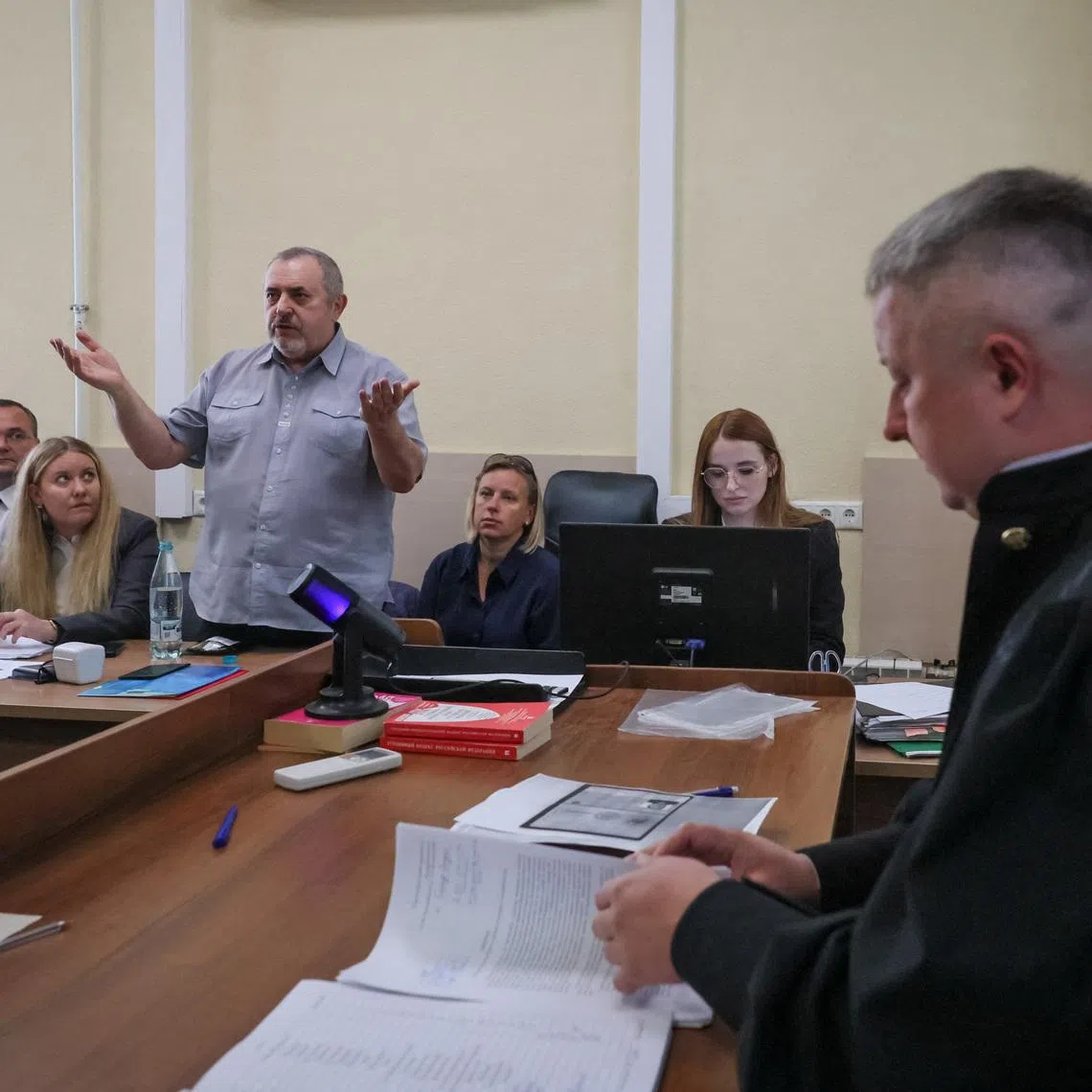 Boris Nadezhdin, an anti-war Russian politician, appears in court in Dolgoprudny, Moscow region, Russia July 17, 2026.  REUTERS/Anastasia Barashkova