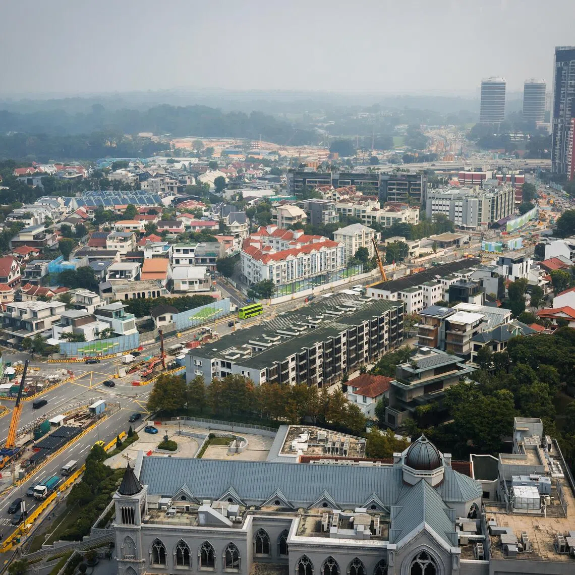 The North-South Corridor (NSC) construction site in Thomson Road. The NSC will be progressively opened from 2029, instead of 2027.
