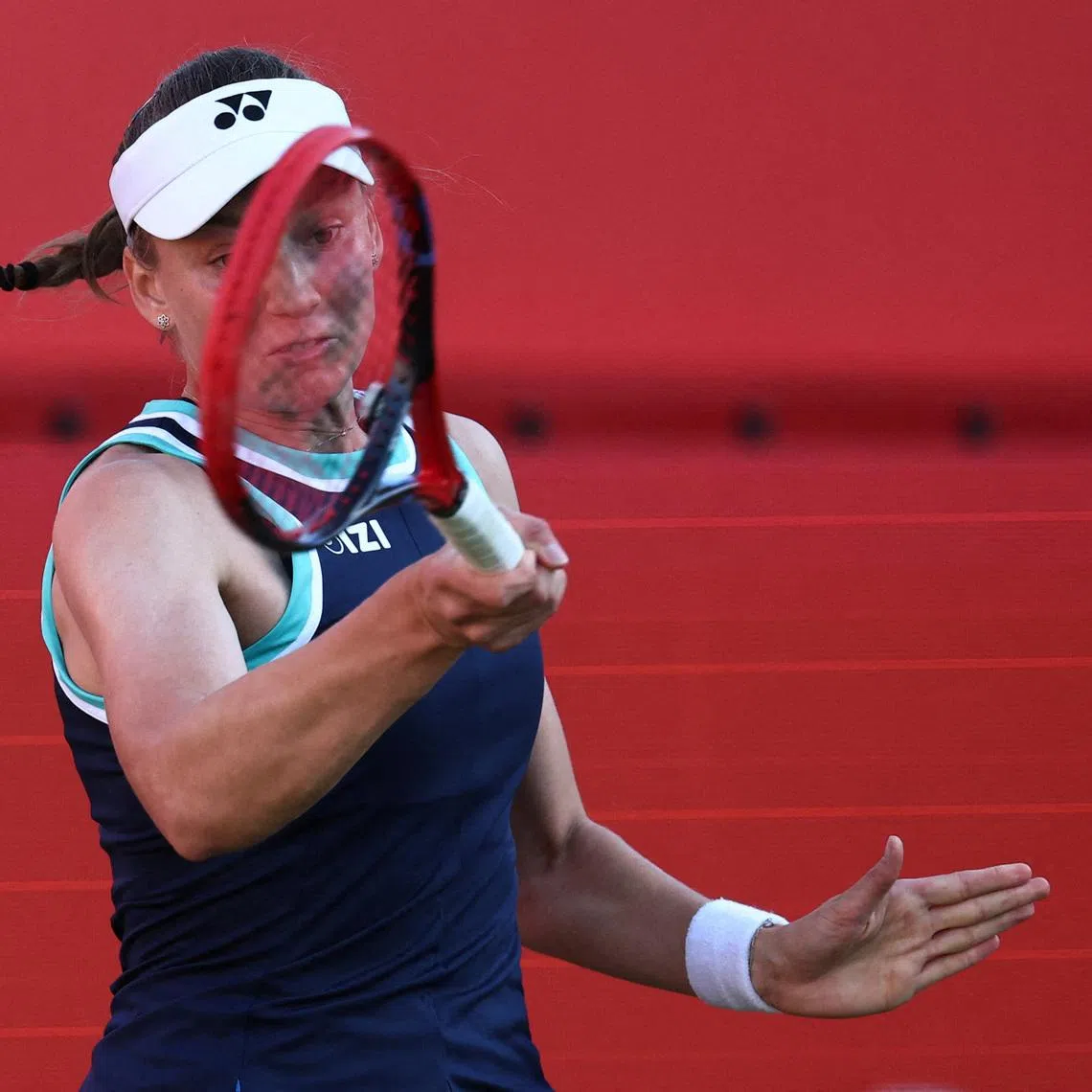 FILE PHOTO: Tennis - Queen's Club Championships - Queen's Club, London, Britain - June 12, 2026 Kazakhstan's Elena Rybakina in action during her quarter final match against Britain's Katie Boulter REUTERS/Toby Melville/File Photo