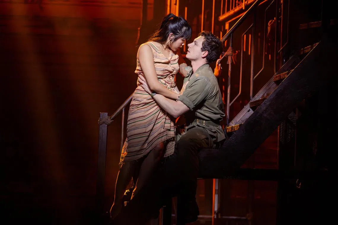 Filipino-Australian actress Abigail Adriano and Australian-American Nigel Huckle star in Miss Saigon. 