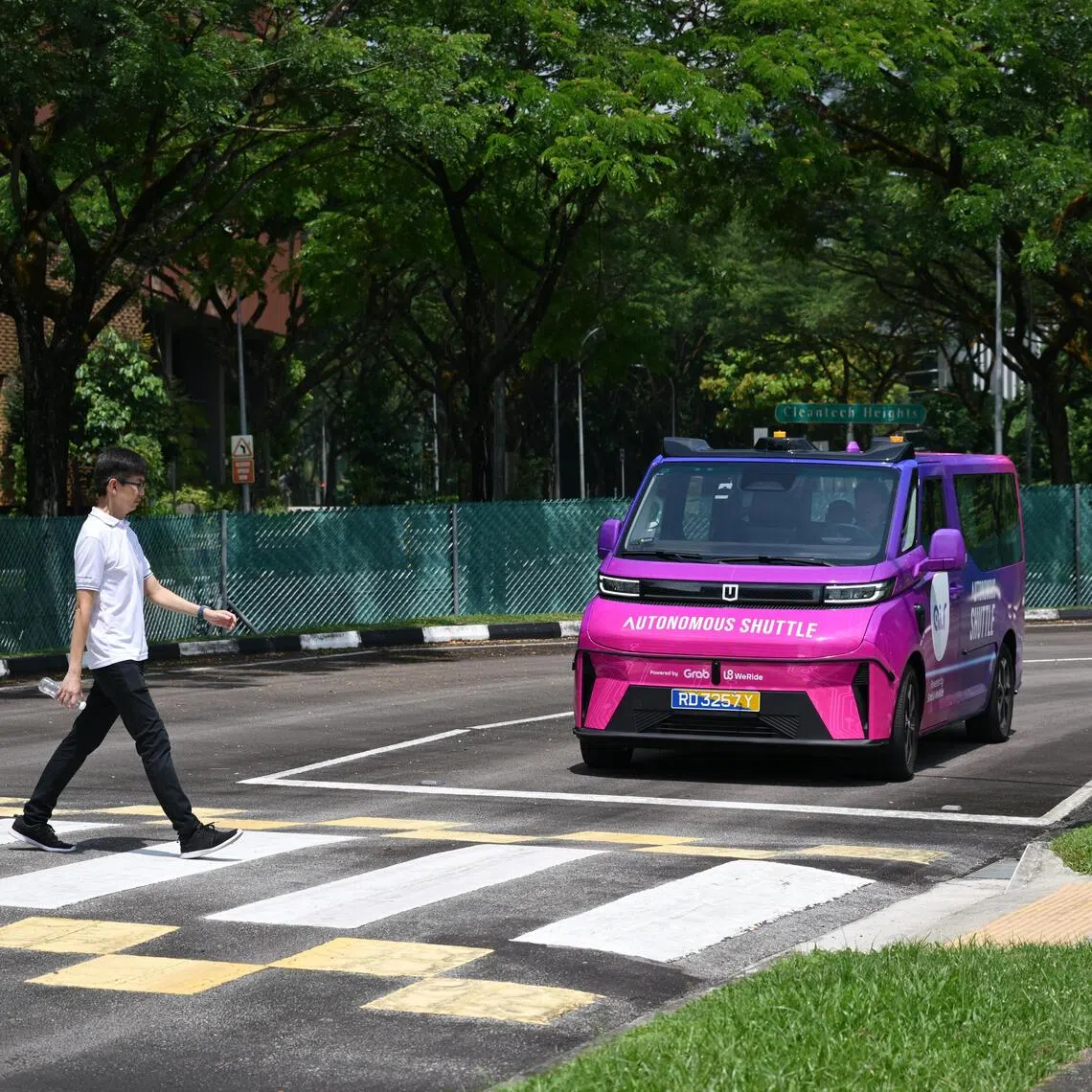 Developers of self-driving vehicles have to complete their first test of basic manoeuvres at a track modelled after regular public roads.