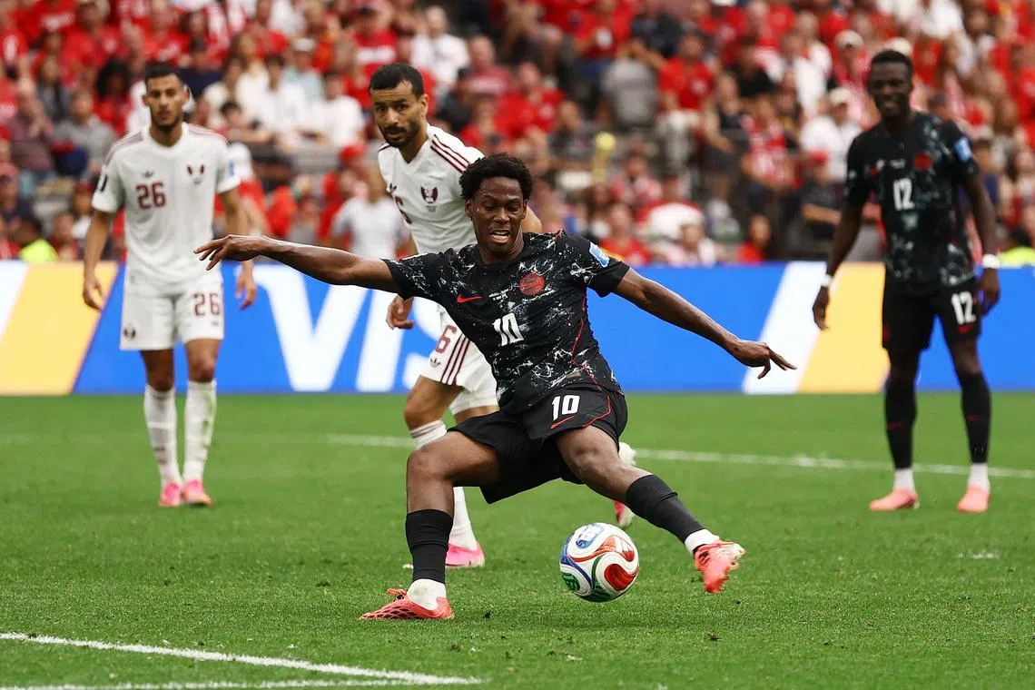 Jonathan David hat-trick as Canada crush 9-man Qatar 6-0 for first World  Cup Finals win | The Straits Times