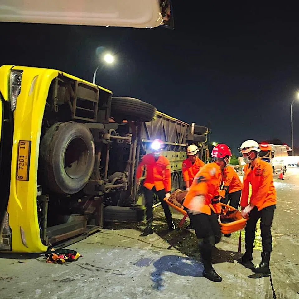 The bus was headed from the Indonesian capital Jakarta to Yogyakarta when it crashed on Dec 22, 2025.