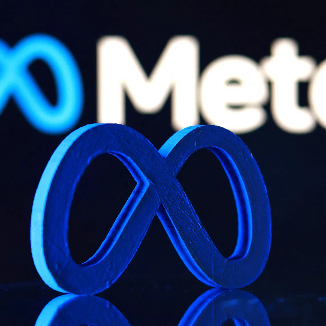 A 3D-printed Meta logo is seen in this illustration taken July 20, 2026. REUTERS/Dado Ruvic/Illustration