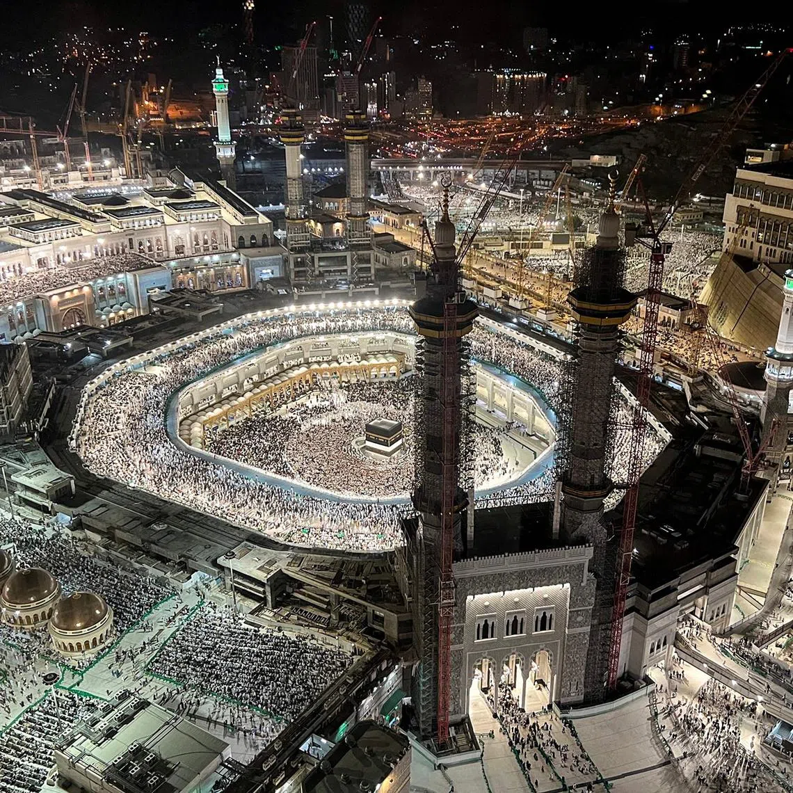 Haj pilgrims gather around the Kaaba in Mecca’s Grand Mosque on June 22.