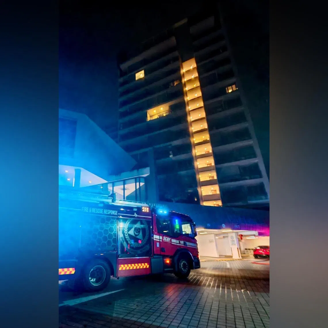 About 100 people had evacuated from the affected block before SCDF arrived.