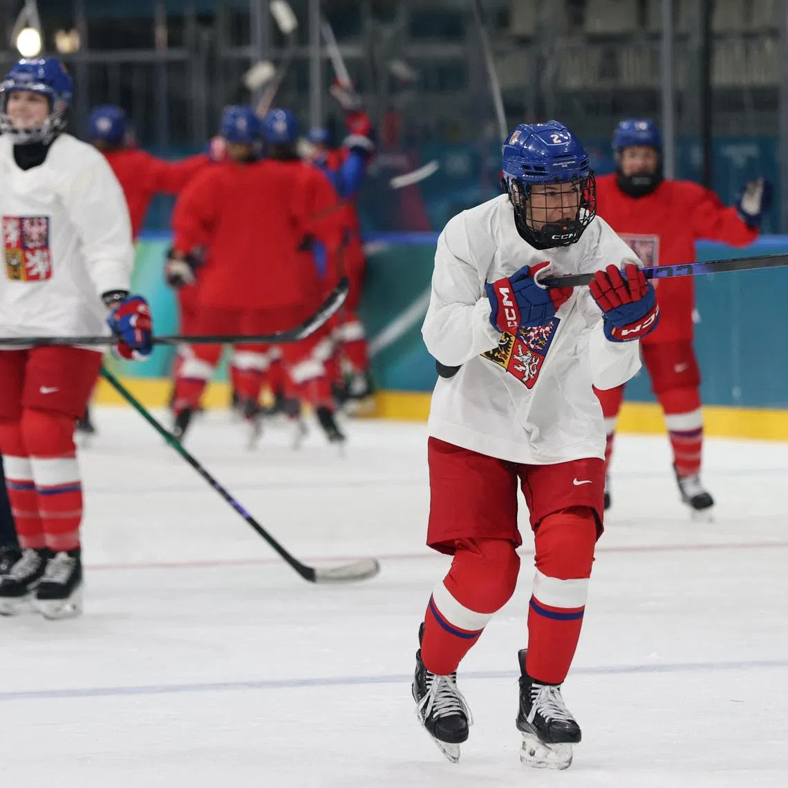 Milano Cortina 2026 Olympics - Ice Hockey - Czech Republic Women's Training  - Milano Rho Ice Hockey Arena, Milan, Italy - February 04, 2026. Aneta Tejralova of Czech Republic in action during training REUTERS/Mike Segar