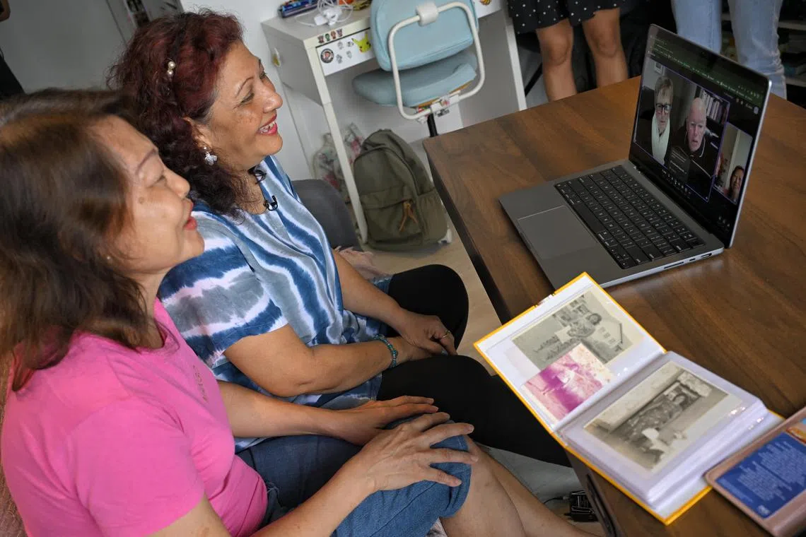 When the call began, the sisters and the Rands could hardly contain their excitement. They broke into big smiles and teared up as their said their first “hellos” in over 40 years.