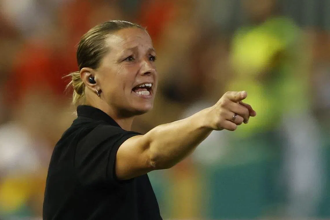 Soccer Football - UEFA Women's Nations League - Group D - Spain v Switzerland - Estadio Municipal Nuevo El Arcangel, Cordoba, Spain - September 26, 2023 Switzerland coach Inka Grings REUTERS/Marcelo Del Pozo/File Photo
