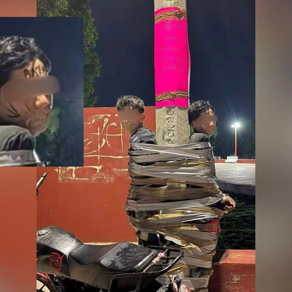 At least five men were found bound to lamp posts, suffering varying degrees of physical abuse.