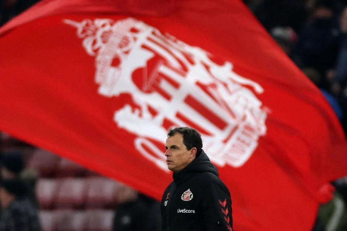 Sunderland manager Regis Le Bris during the Premier League match against Burnley.