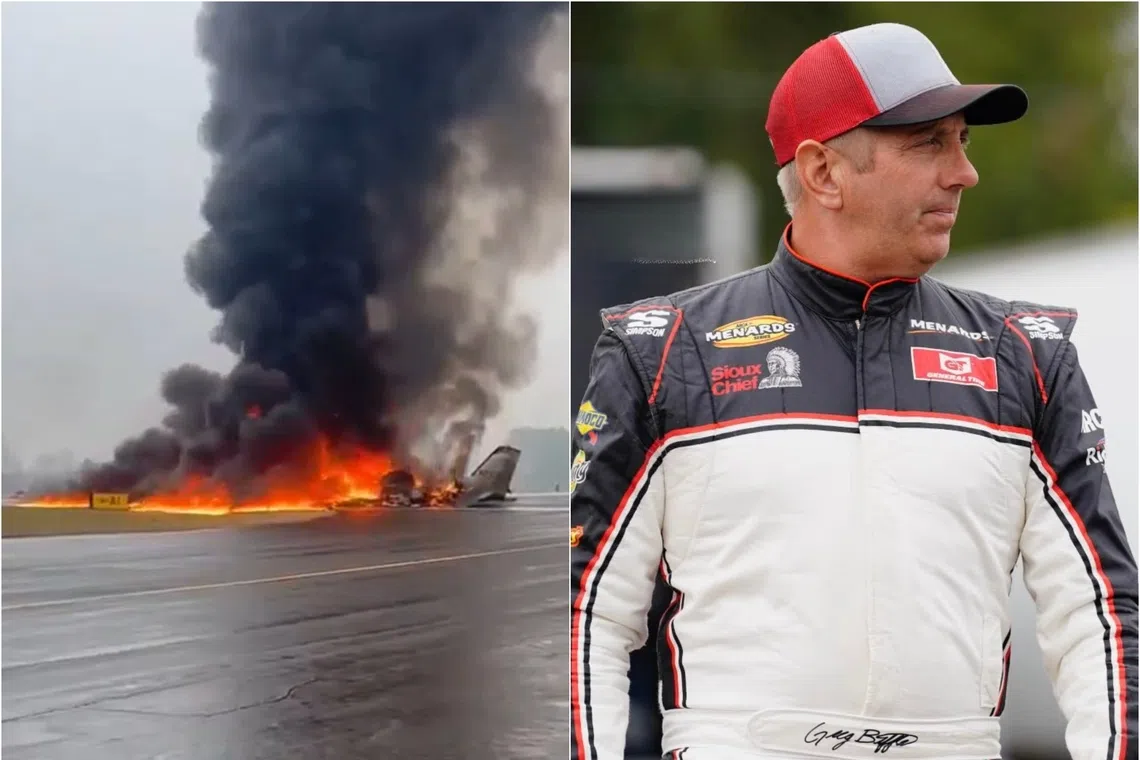 A Cessna C550 owned by retired NASCAR driver Greg Biffle crashed and exploded while attempting to land in North Carolina.