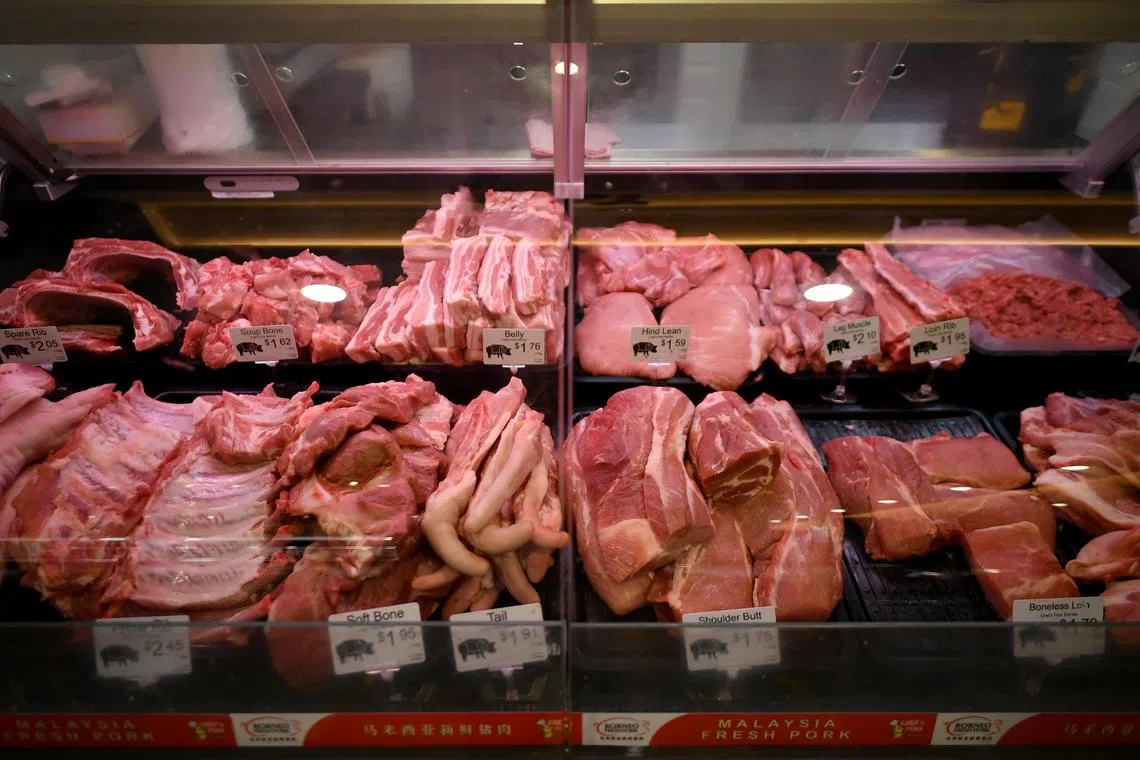 Taiwan's CEOC said those who import, bring in or ship in pork products from Singapore will be fined.