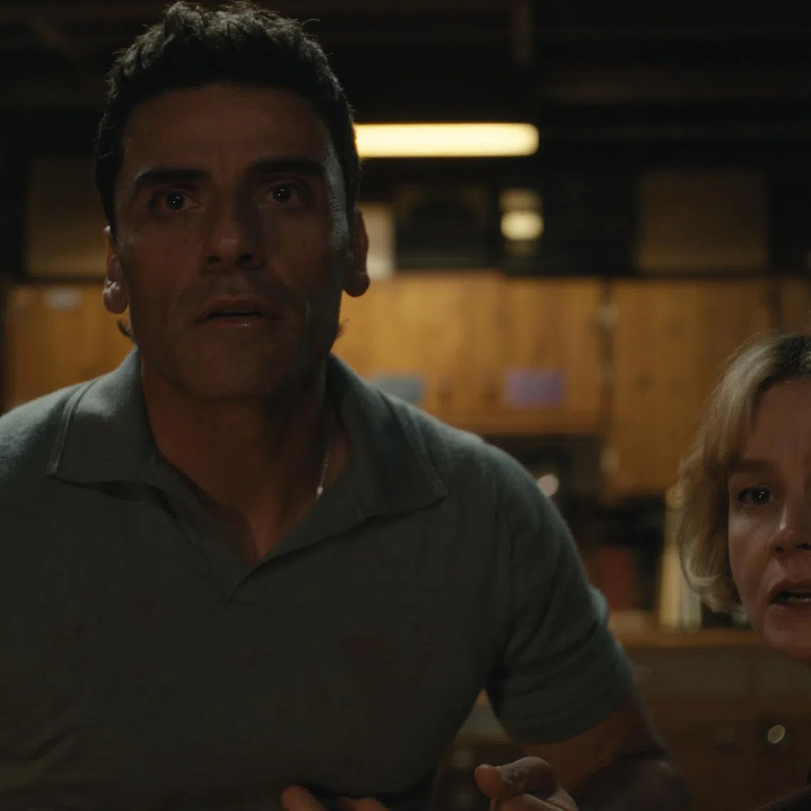 Oscar Isaac (left) and Carey Mulligan in Beef 2. 