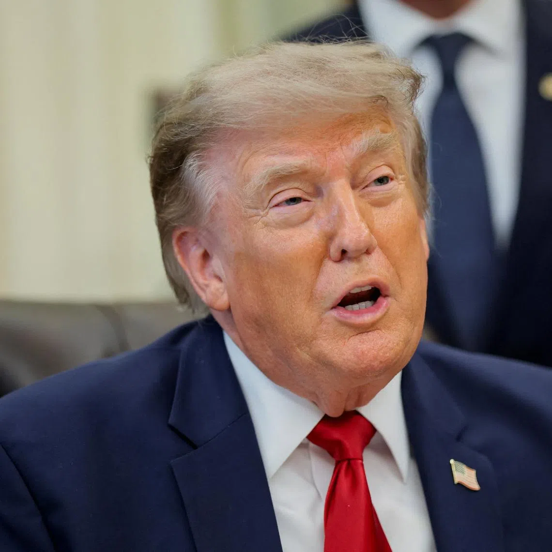 U.S. President Donald Trump speaks during an event to sign an executive order related to Utah protected lands, in the Oval Office at the White House in Washington, D.C., U.S., July 13, 2026. REUTERS/Kylie Cooper