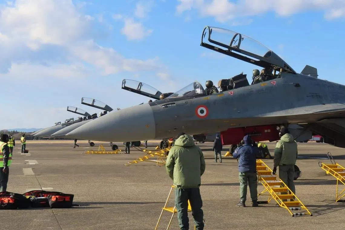 Around 150 Indian Air Force personnel are taking part in the exercise at the Hyakuri Air Base in Japan's Ibaraki prefecture.