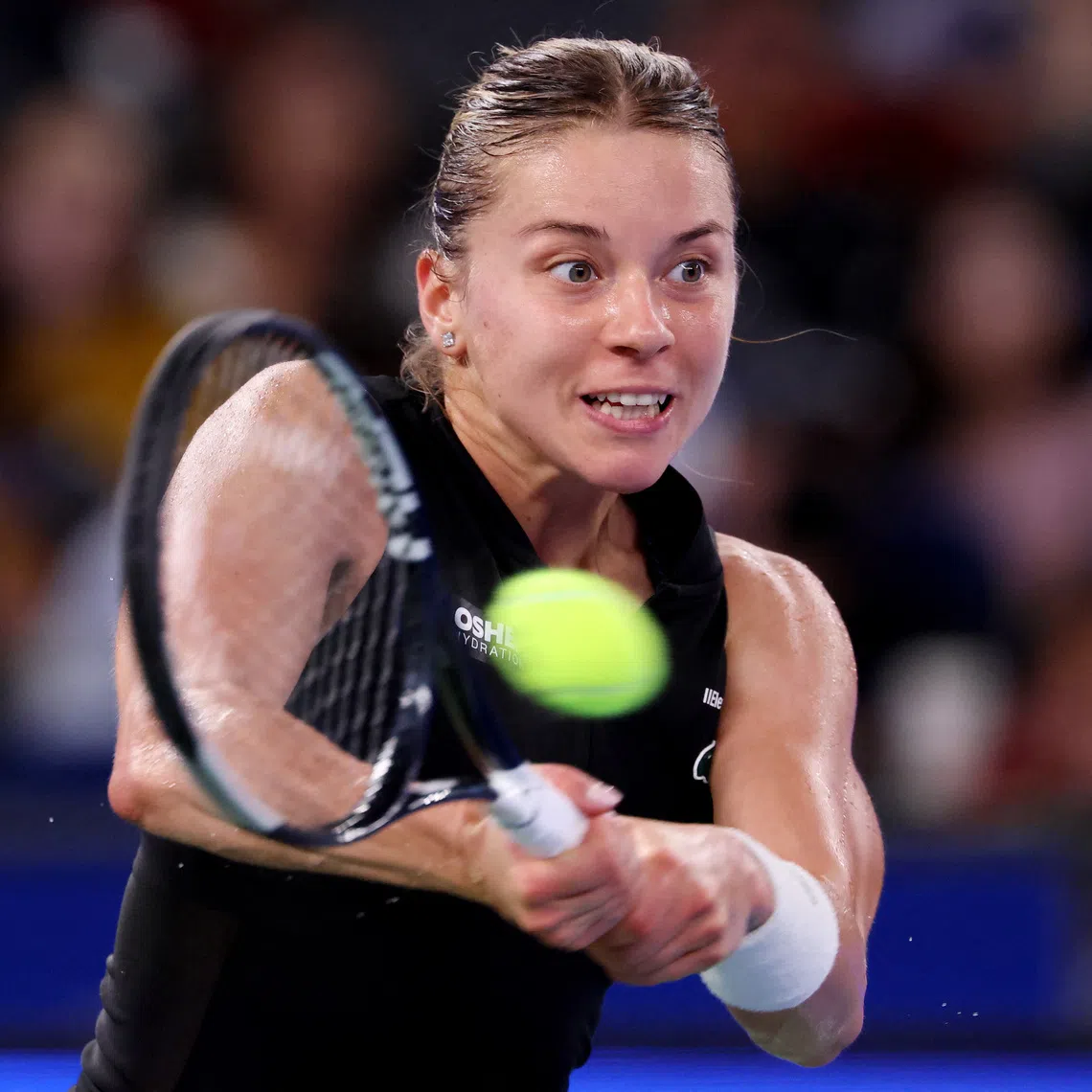 Tennis - WTA 1000 - Wuhan Open - Optics Valley International Tennis Center, Wuhan, China - October 18, 2026 Poland's Maja Chwalinska in action during her singles final match against Britain's Sonay Kartal REUTERS/Maxim Shemetov