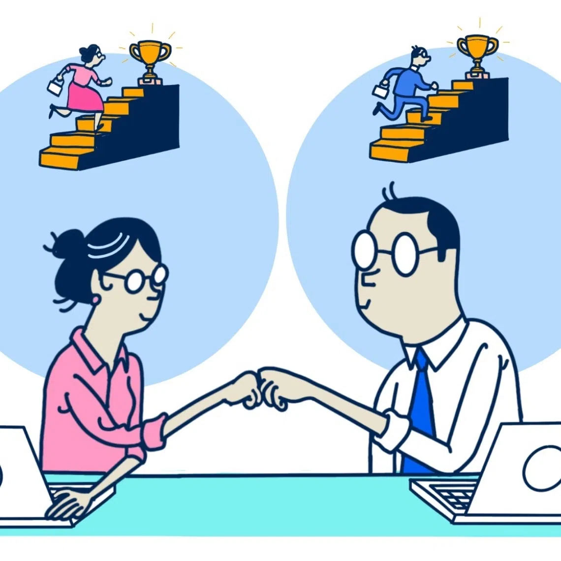 The key is to compete for the opportunity, not against the person, said Tan Weixi, managing partner at Workplace Asia.